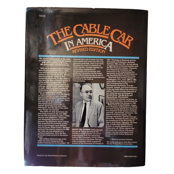 The Cable Car in America by George W Hilton 1982 Railroad Hardcover Book Railfan - Picture 3 of 11